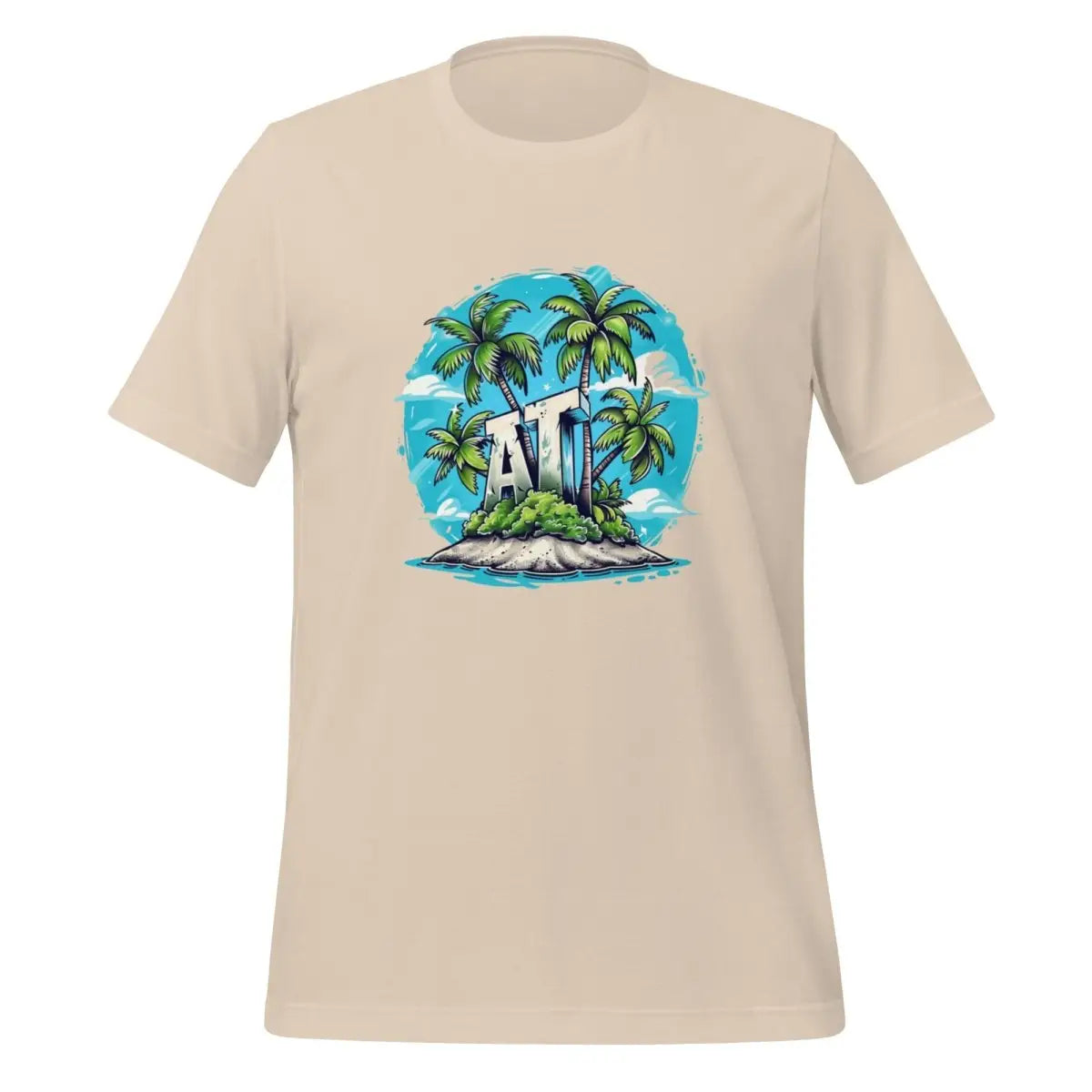 The Ai Palm Island T-shirt (unisex) Soft Cream / m.