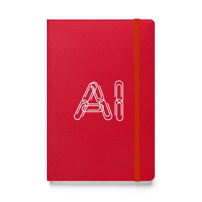 Paper Clips AI Hardcover Bound Notebook - Red