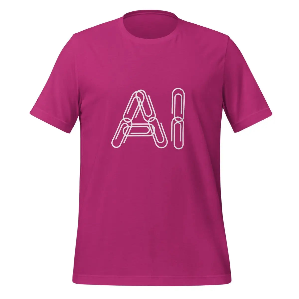 Paper Clips AI T-Shirt (unisex) - Berry / M