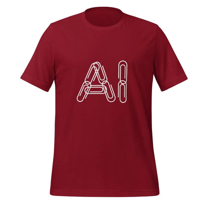 Paper Clips AI T-Shirt (unisex) - Cardinal / M