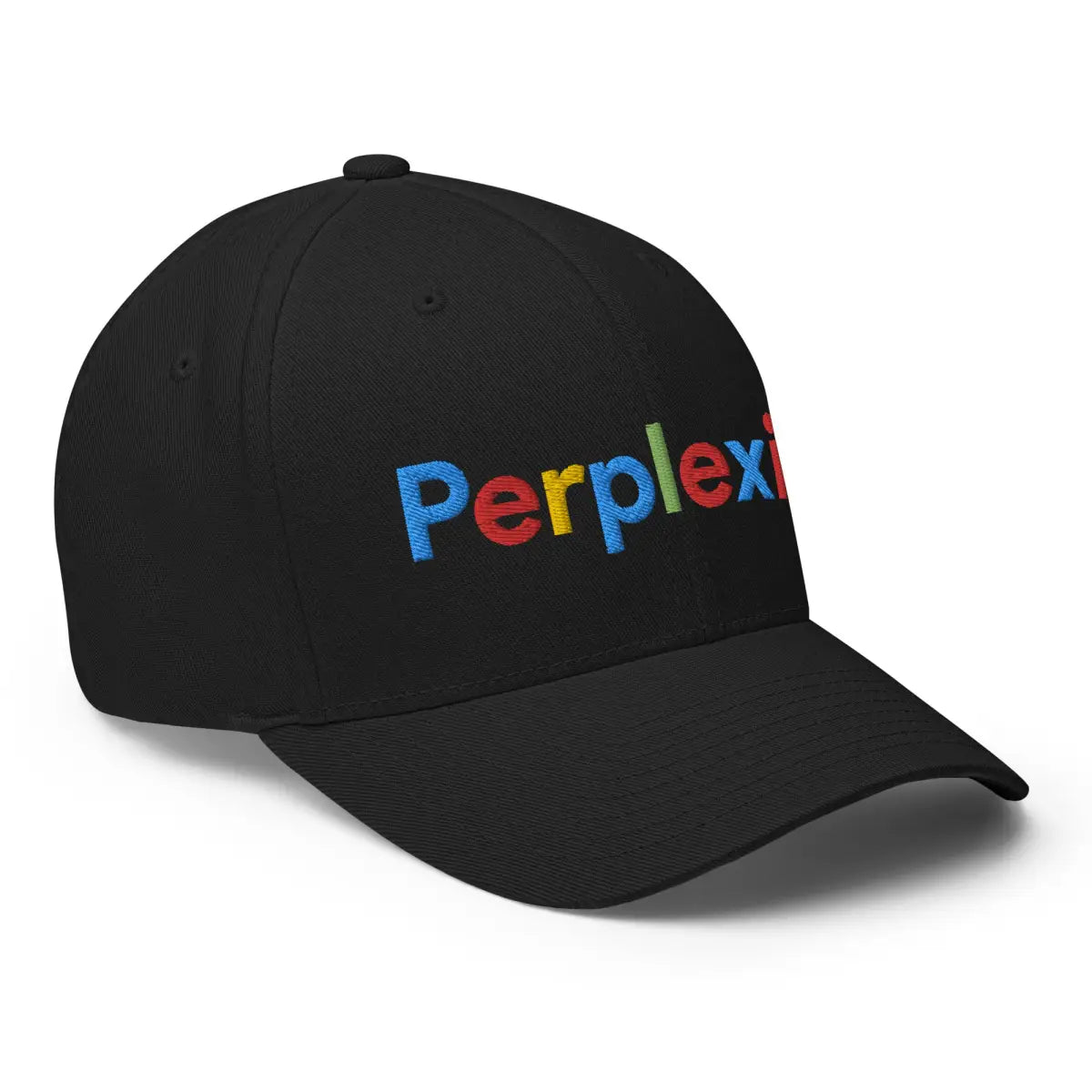 Perplexity Search Logo Embroidered Closed-Back Baseball Cap