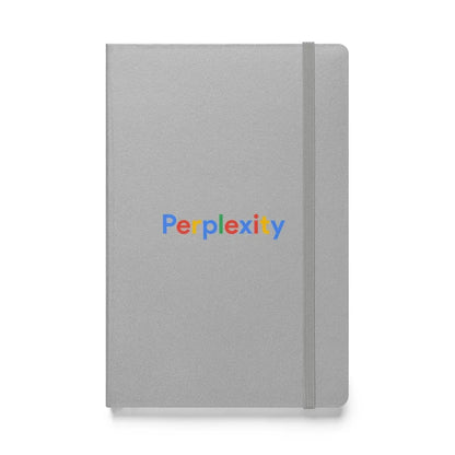 Perplexity Search Logo Hardcover Bound Notebook - Silver