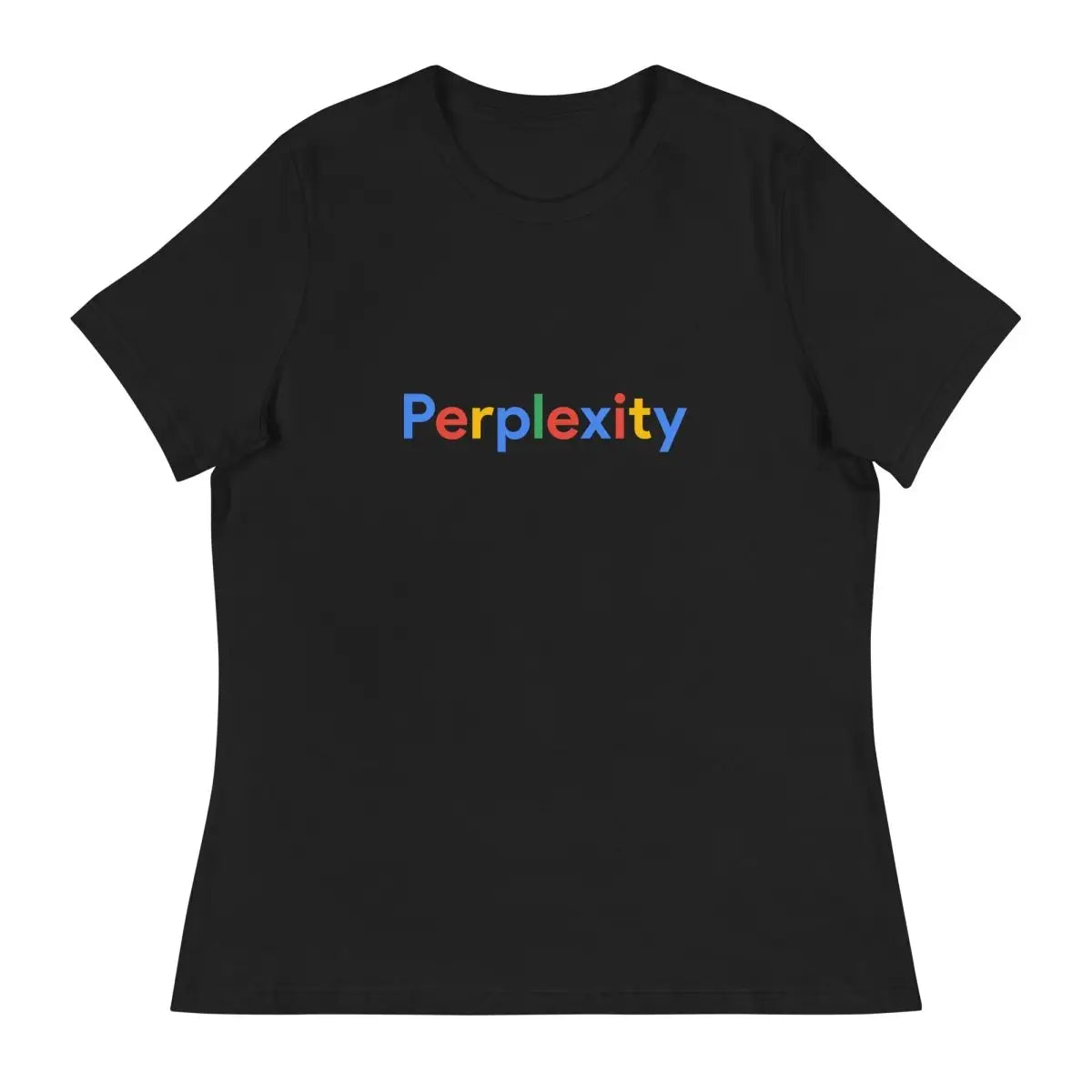 Perplexity Search Logo Relaxed T-Shirt (women) - Black / M