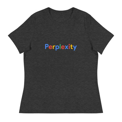 Perplexity Search Logo Relaxed T-Shirt (women) - Dark Grey Heather / M