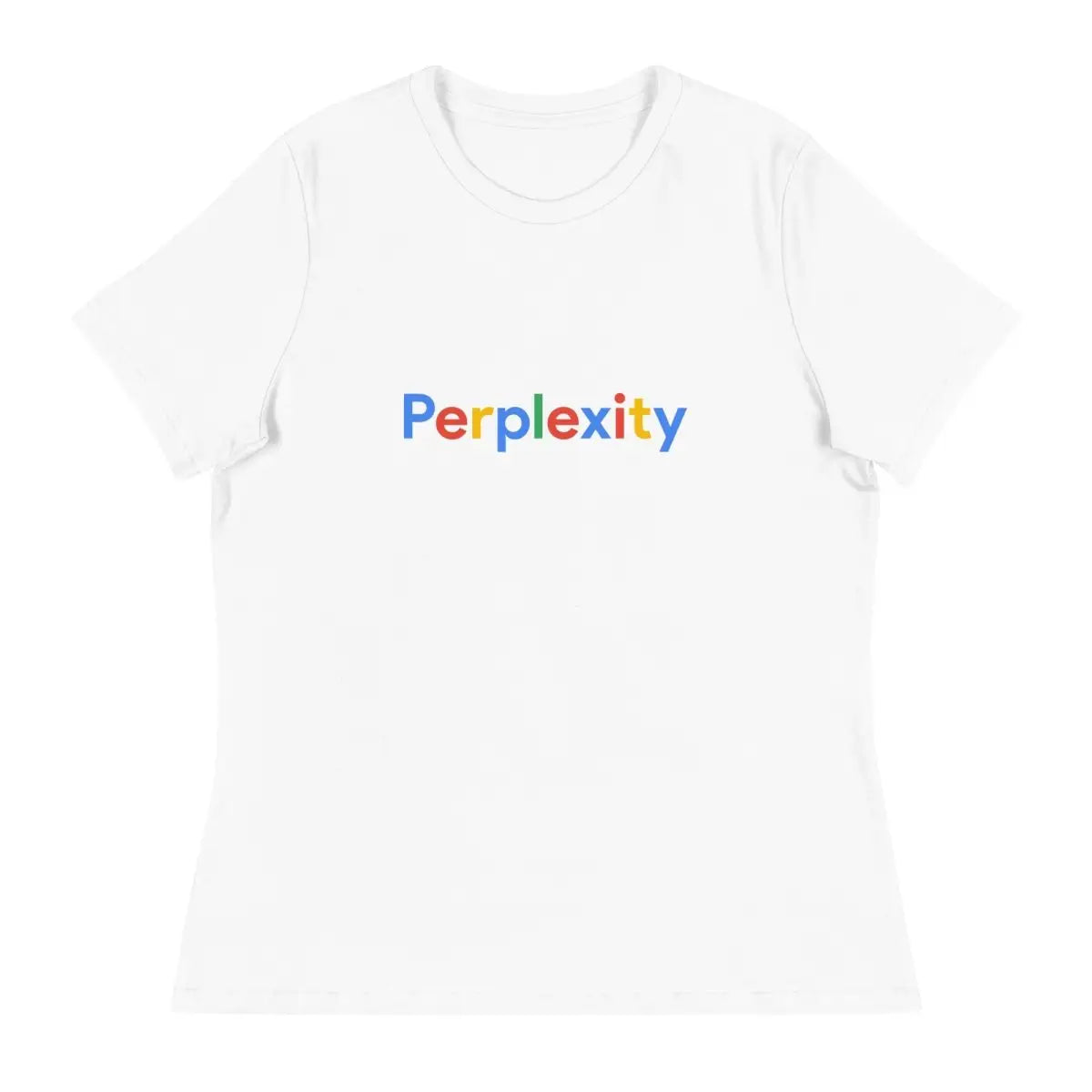 Perplexity Search Logo Relaxed T-Shirt (women) - White / M