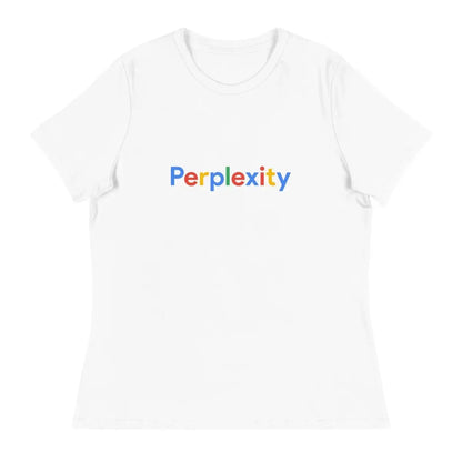 Perplexity Search Logo Relaxed T-Shirt (women) - White / M