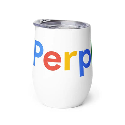 Perplexity Search Logo Wine Tumbler