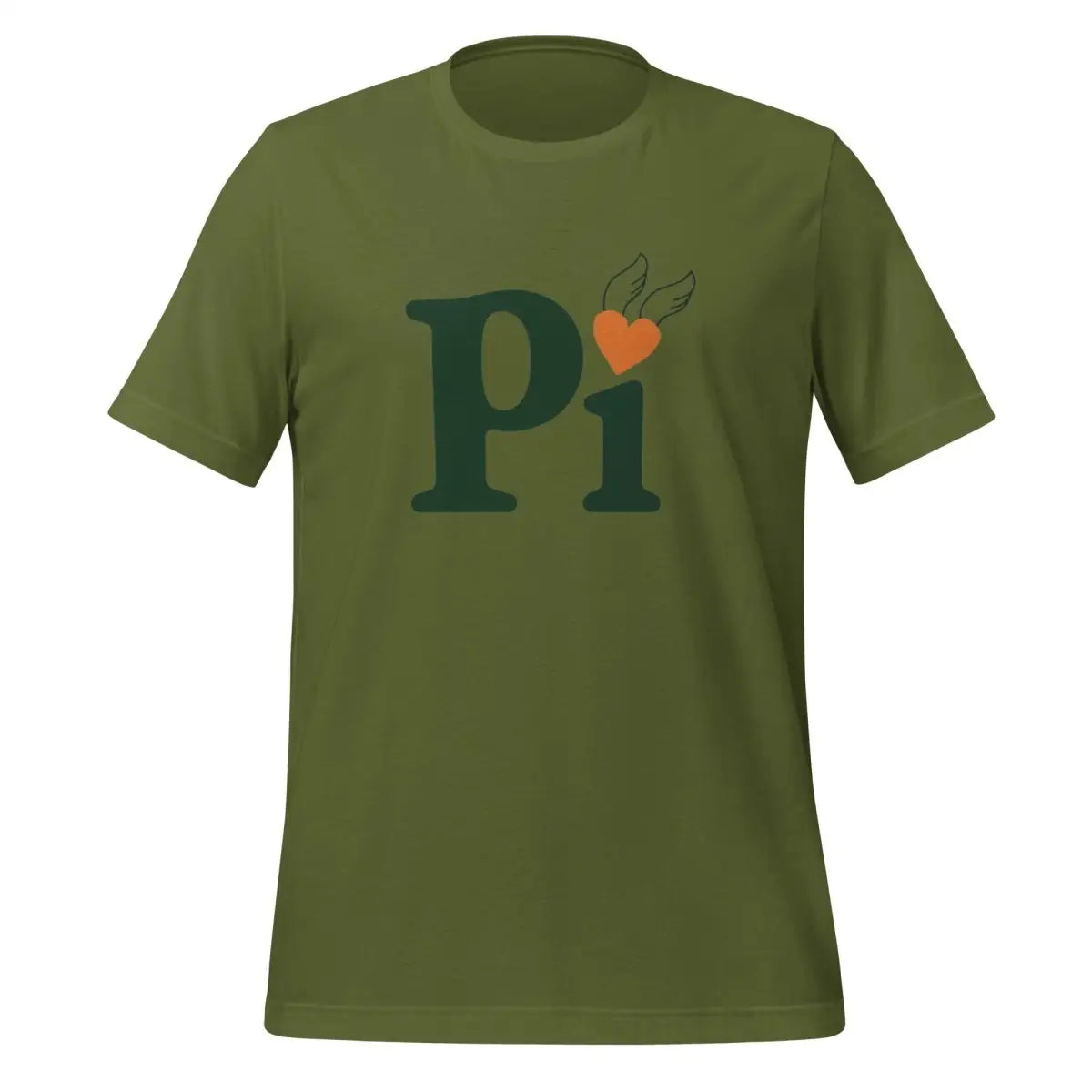 Pi Heart T-Shirt (unisex) - Olive / M