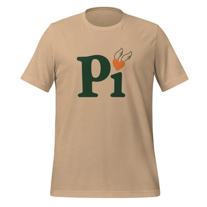 Pi Heart T-Shirt (unisex) - Tan / M