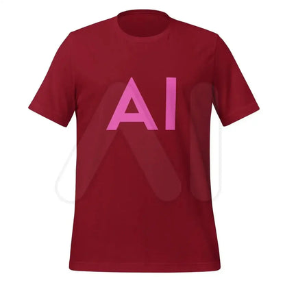 AI Pink T-Shirt (unisex) - Cardinal / M