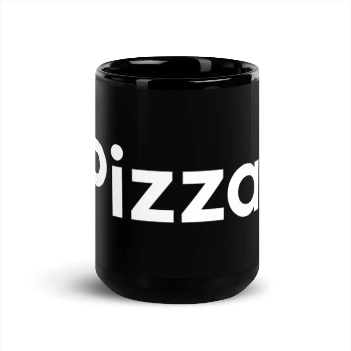 Pizza Black Glossy Mug - 15 oz