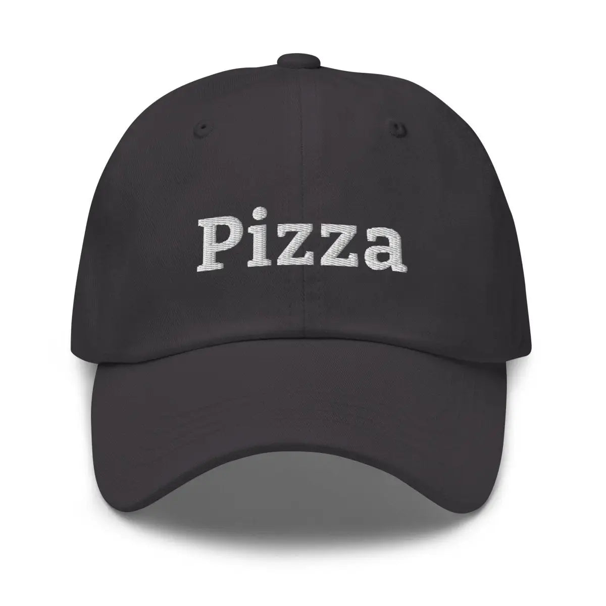 Pizza Embroidered Cap - Dark Grey