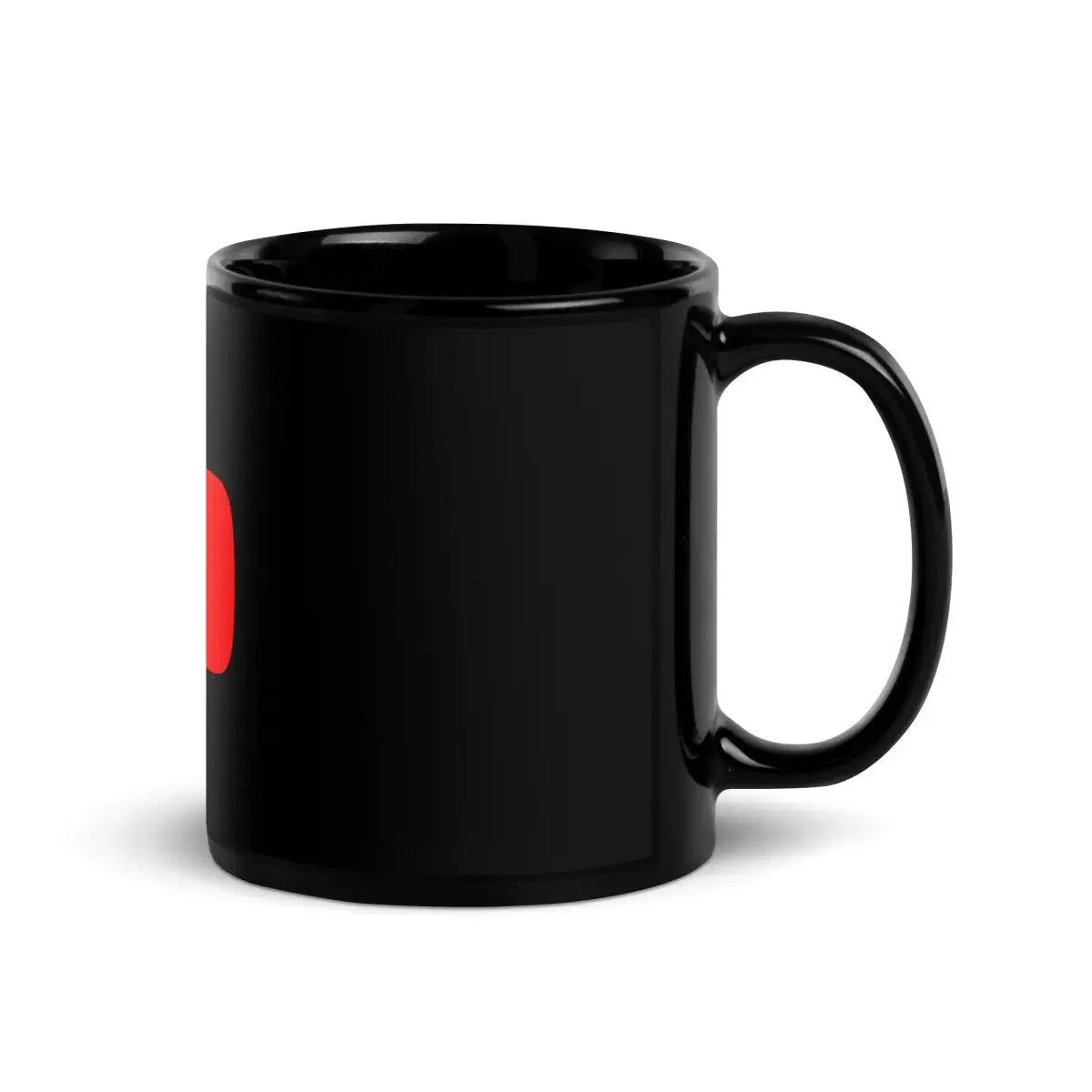 Play Button on Black Glossy Mug