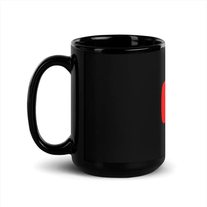 Play Button on Black Glossy Mug