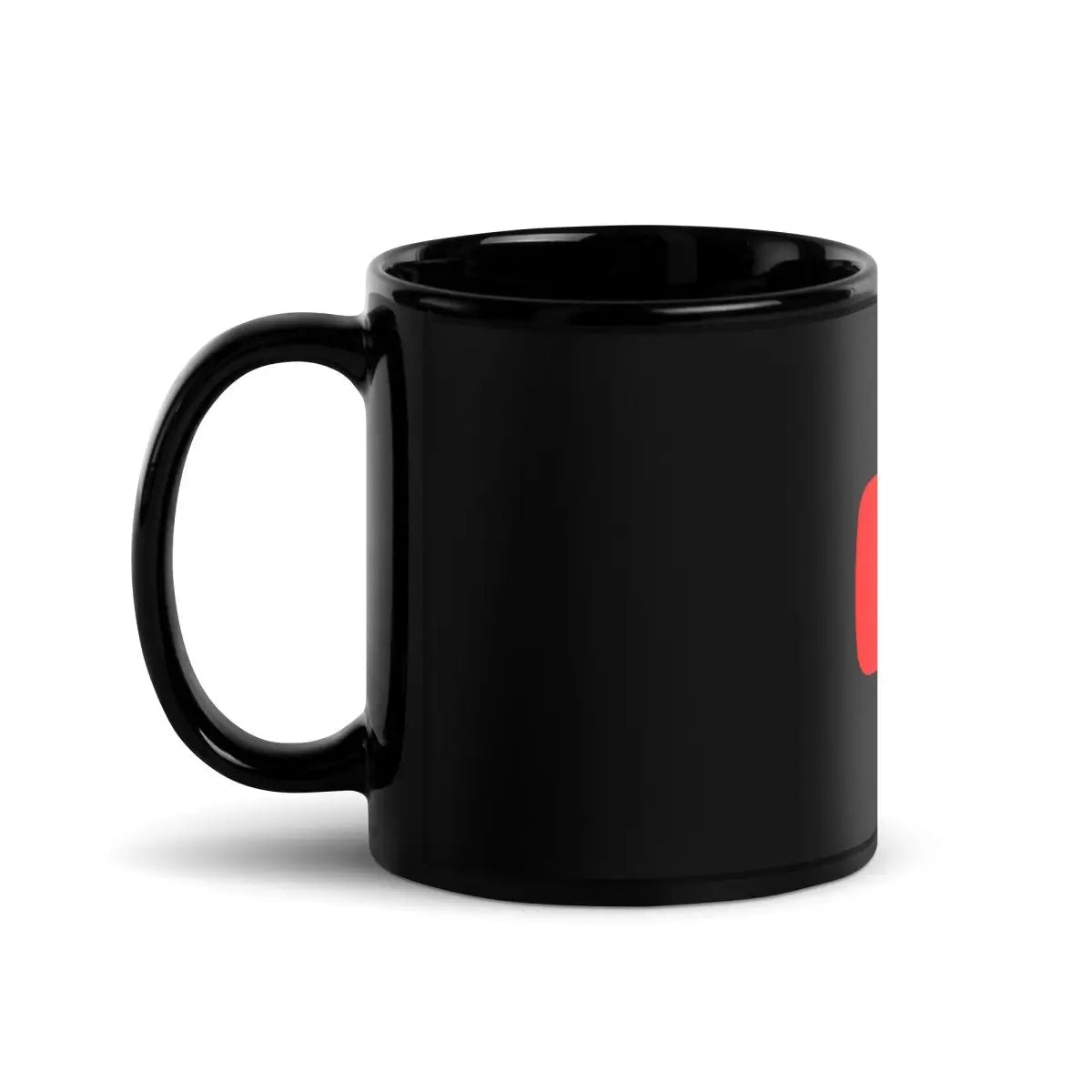 Play Button on Black Glossy Mug