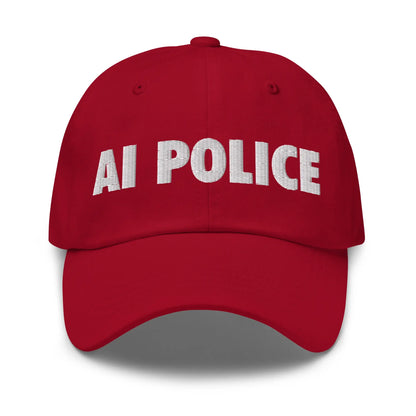 The Ai Police Cap Cranberry.