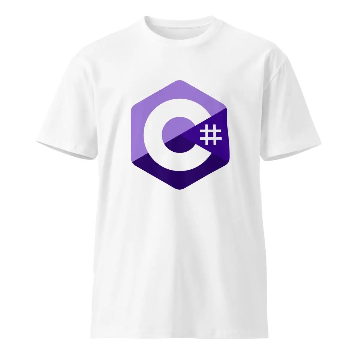 Premium C# (C Sharp) Logo T-Shirt (unisex) - White / M