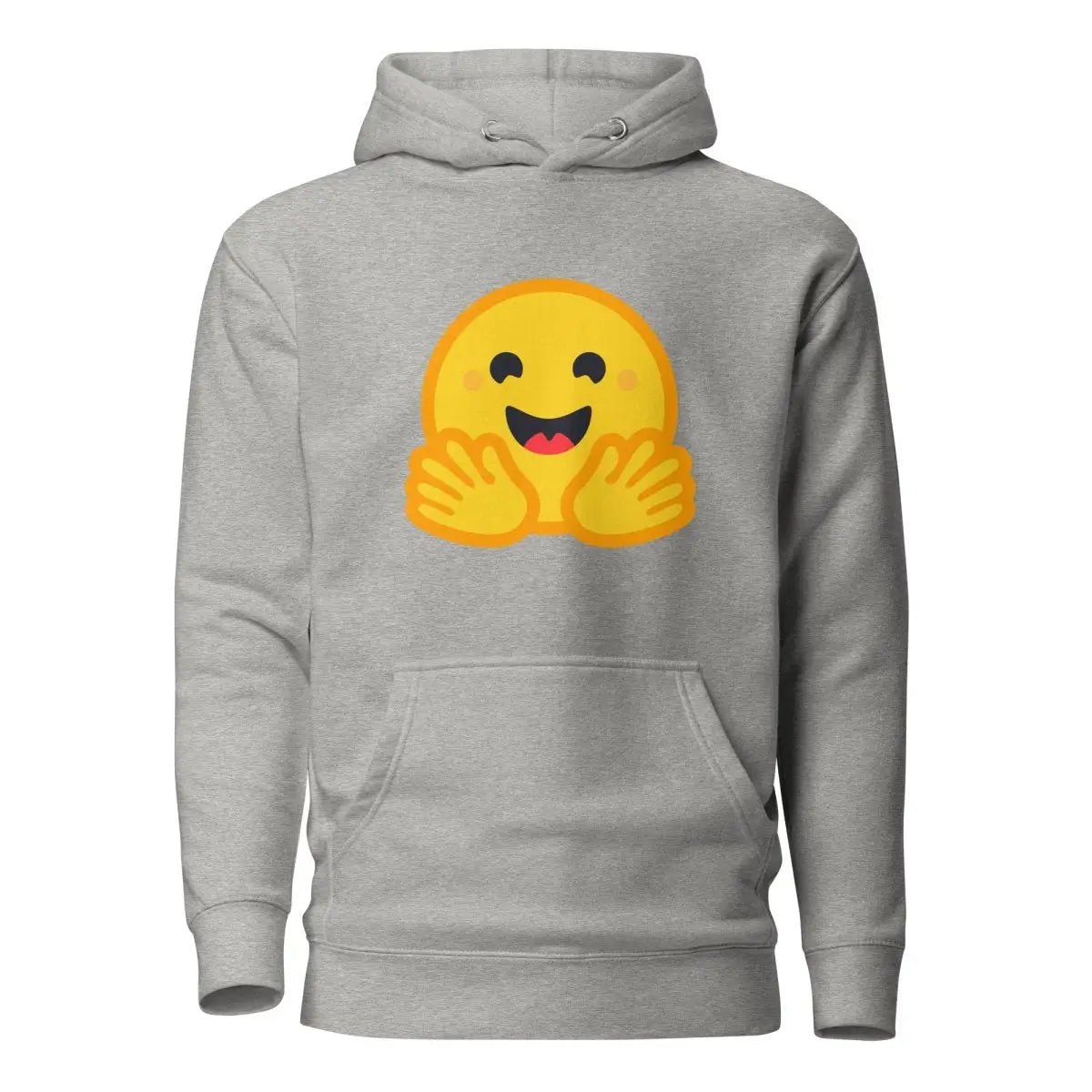 Premium Hugging Face Icon Hoodie (unisex) - Carbon Grey / M