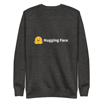 Premium Hugging Face Logo Sweatshirt (unisex) - Charcoal Heather / M