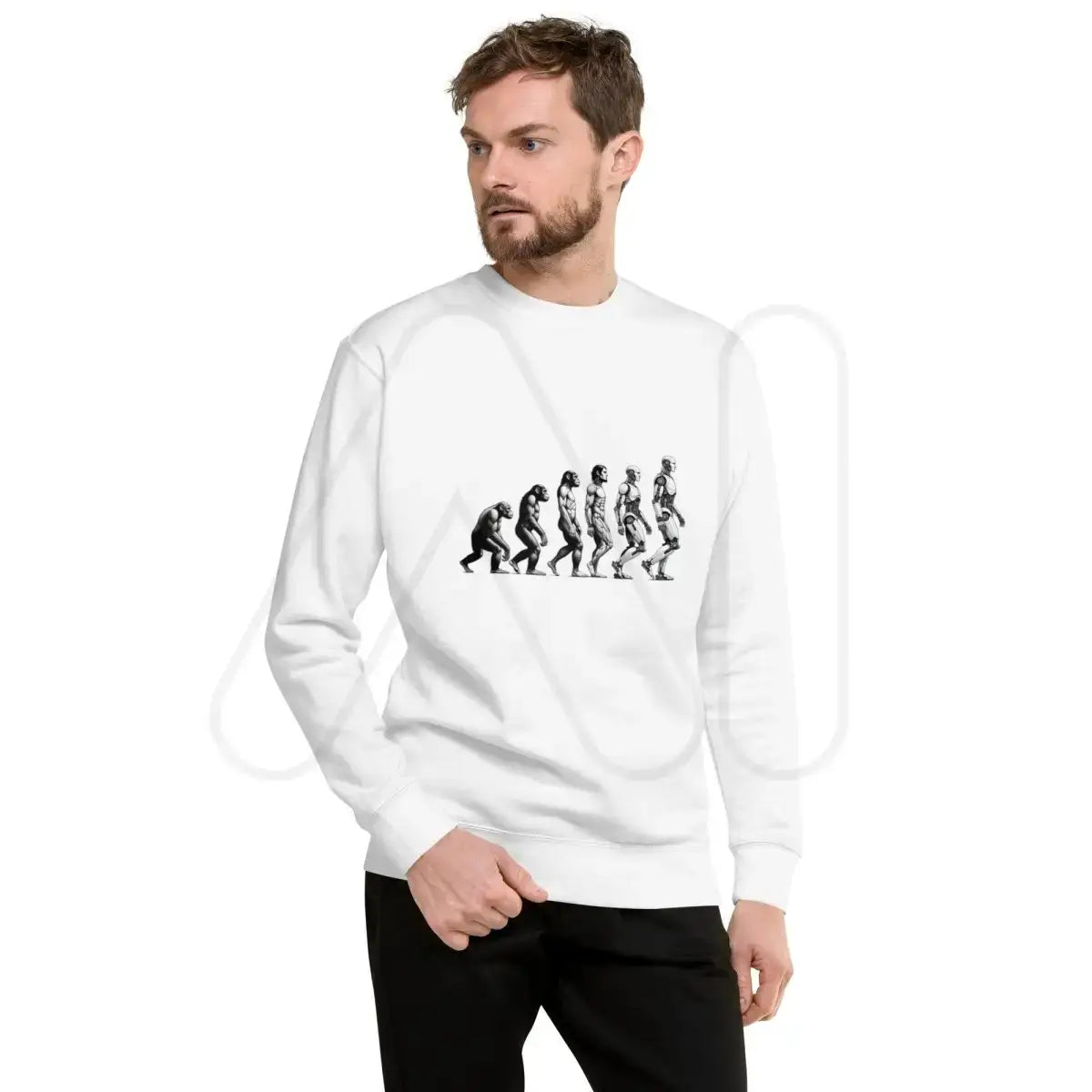 Premium Human Evolution to Robot Sweatshirt (unisex)