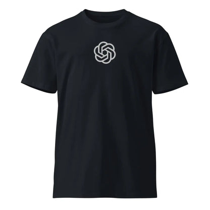 Premium OpenAI Icon Embroidered T-Shirt (unisex) - Navy / M