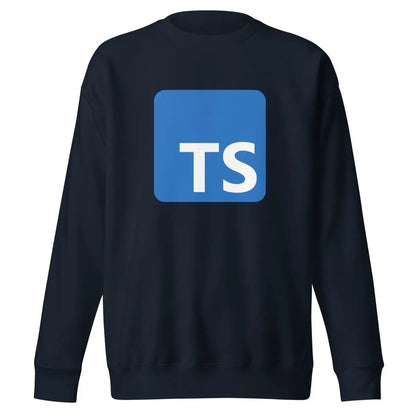 Premium TypeScript Logo Sweatshirt (unisex) - Navy Blazer / M