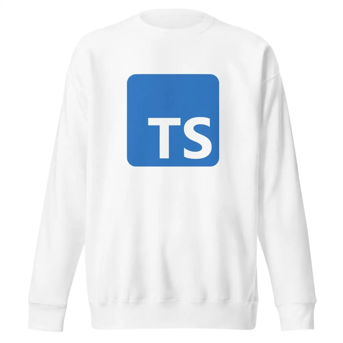 Premium TypeScript Logo Sweatshirt (unisex) - White / M