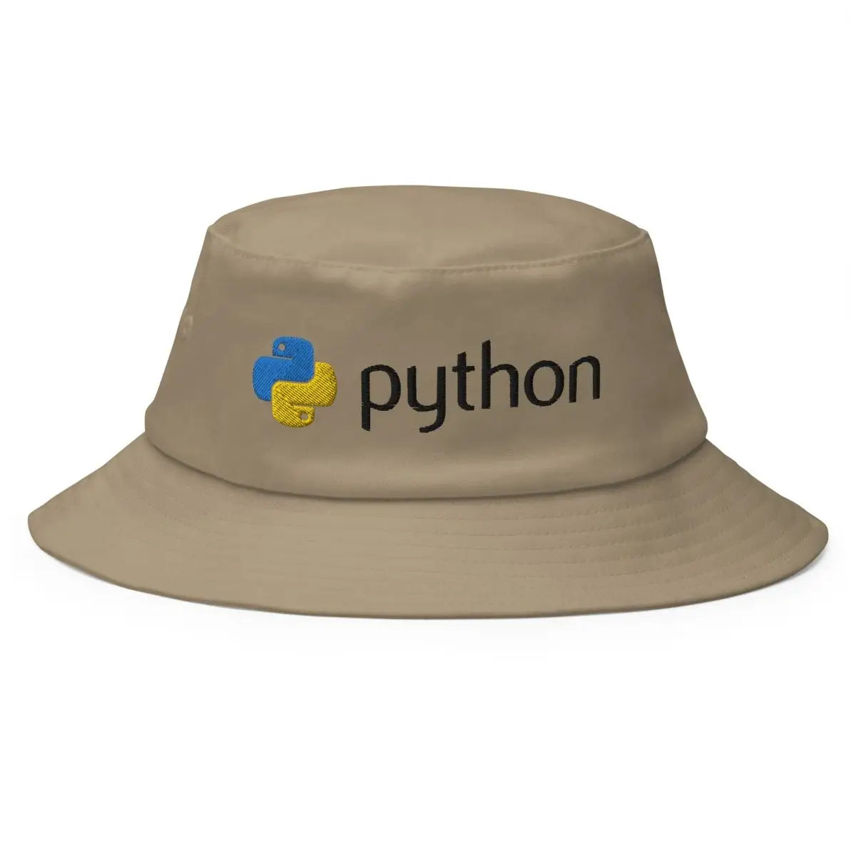 Python Black Logo Embroidered Bucket Hat - Khaki