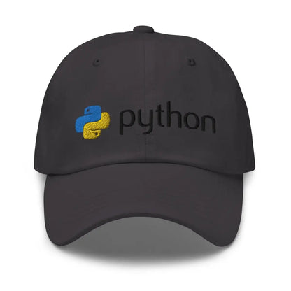 Python Black Logo Embroidered Cap - Dark Grey