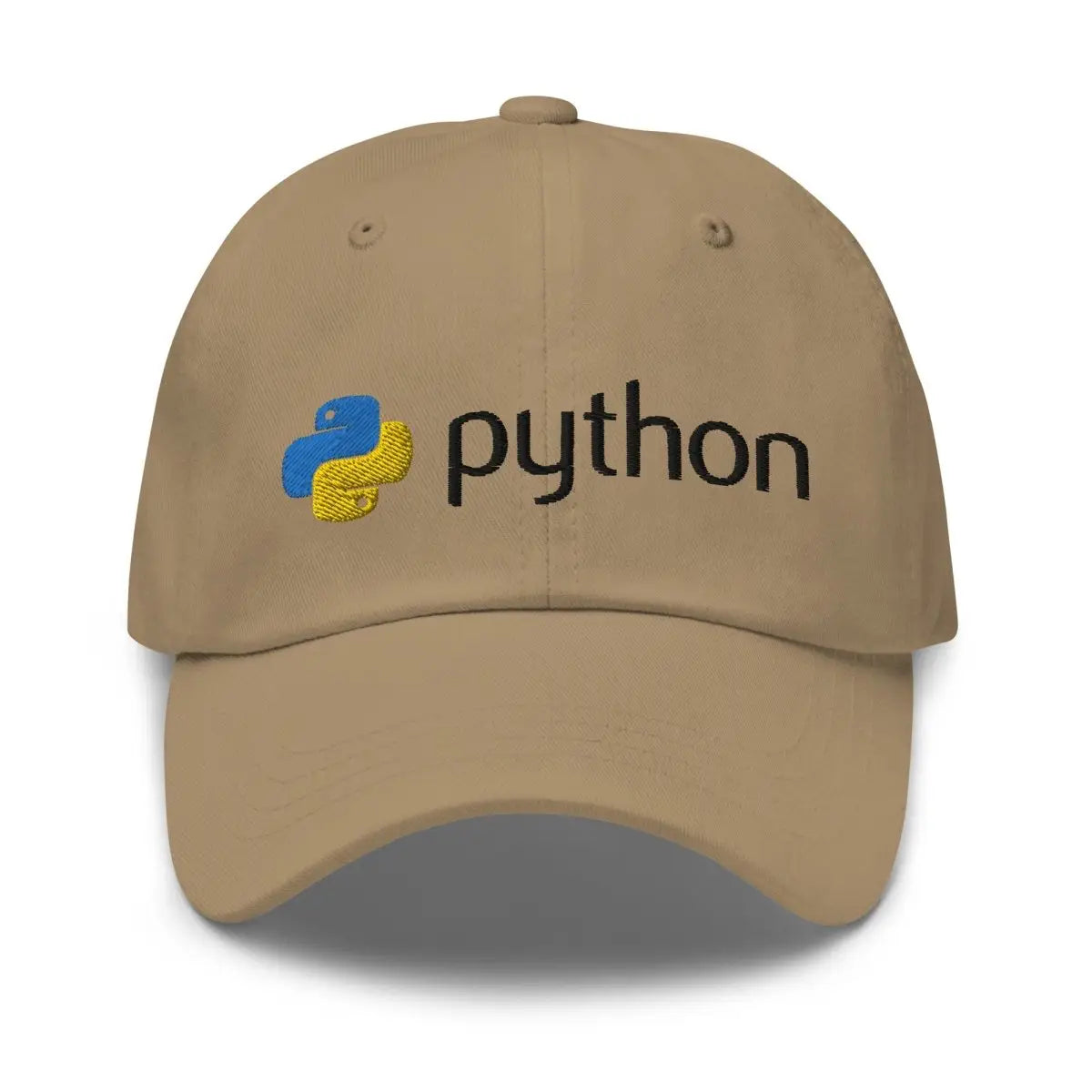 Python Black Logo Embroidered Cap - Khaki