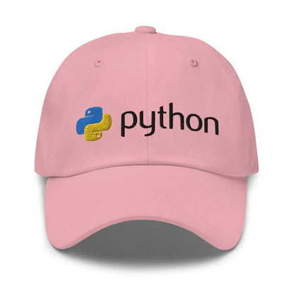 Python Black Logo Embroidered Cap - Pink