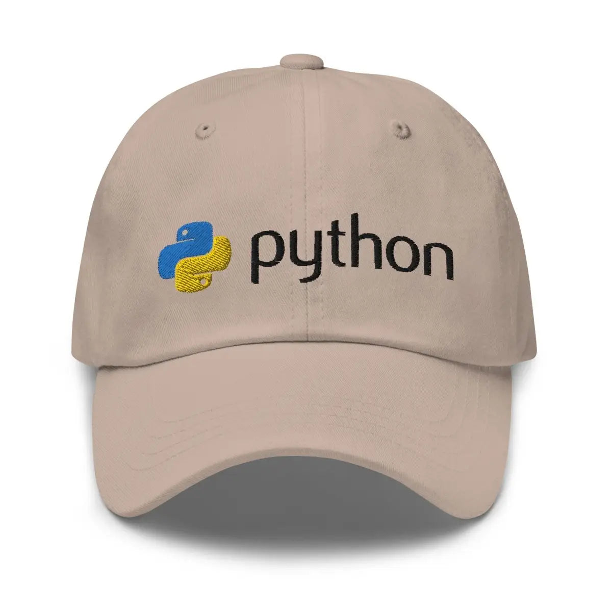 Python Black Logo Embroidered Cap - Stone