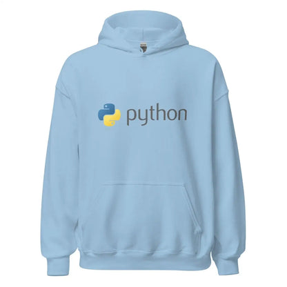 Python Dark Logo Hoodie (unisex) - Light Blue / M