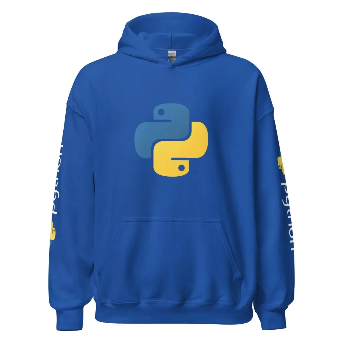 Python Icon and Logos Hoodie (unisex) - Royal / M