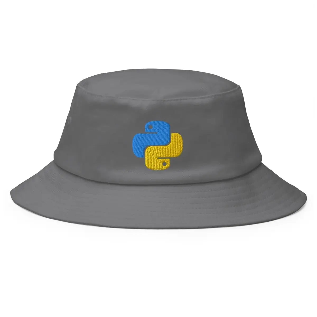 Python Icon Embroidered Bucket Hat - Grey