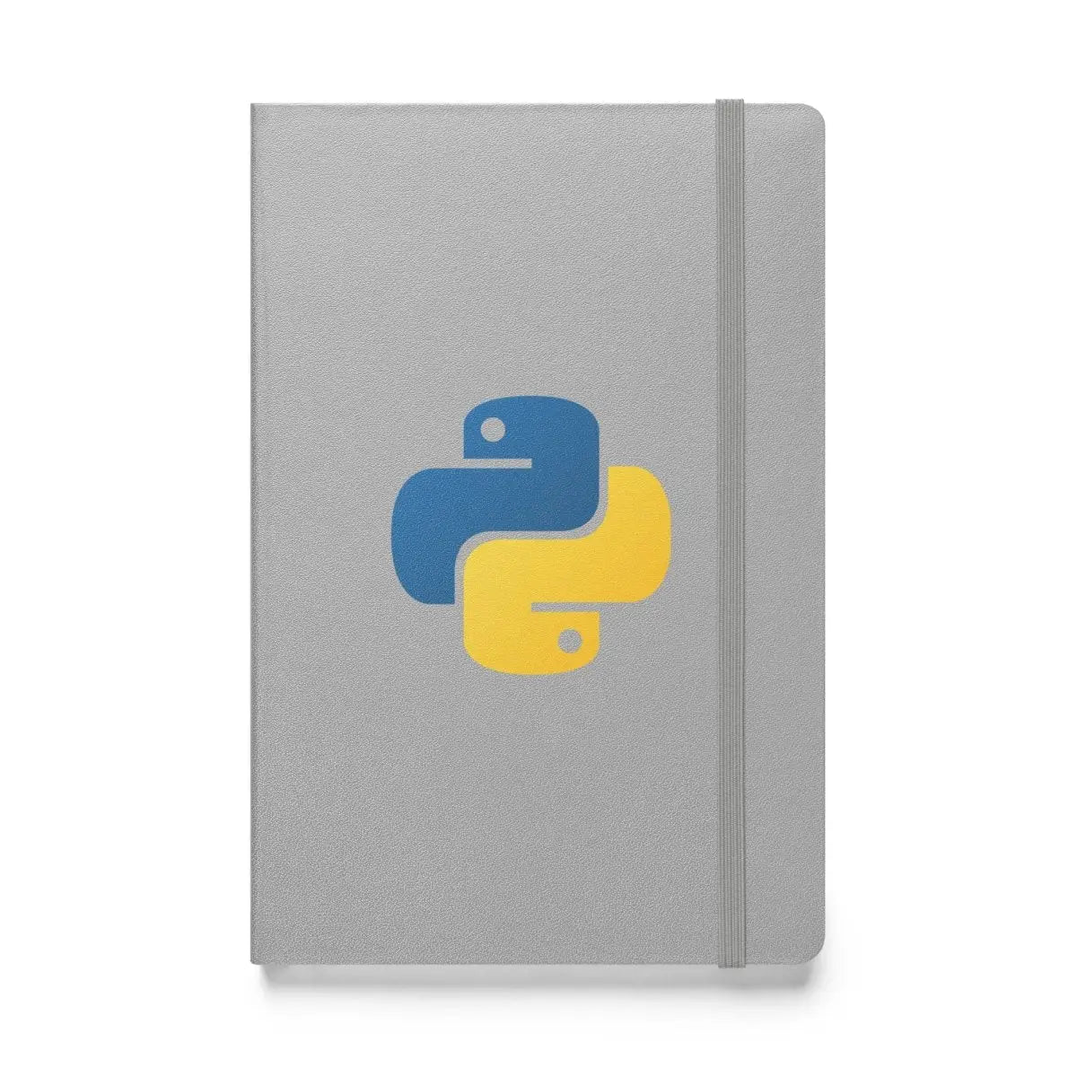 Python Icon Hardcover Bound Notebook - Silver