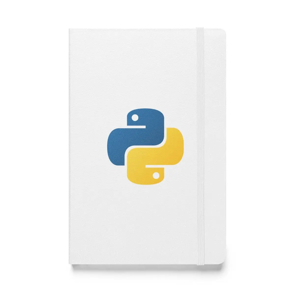 Python Icon Hardcover Bound Notebook - White