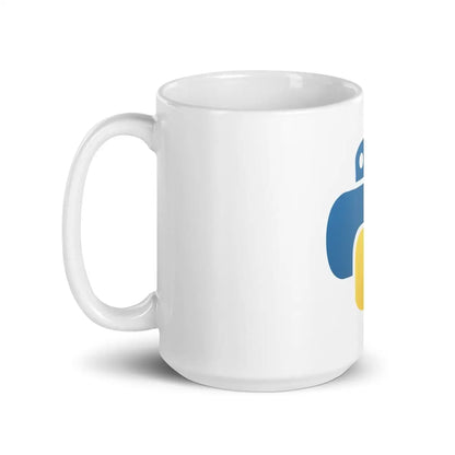 Python Icon on White Glossy Mug