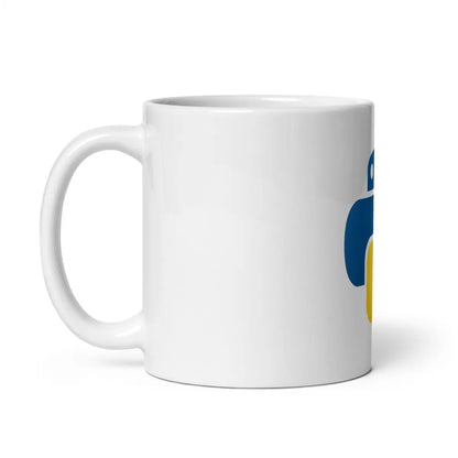 Python Icon on White Glossy Mug