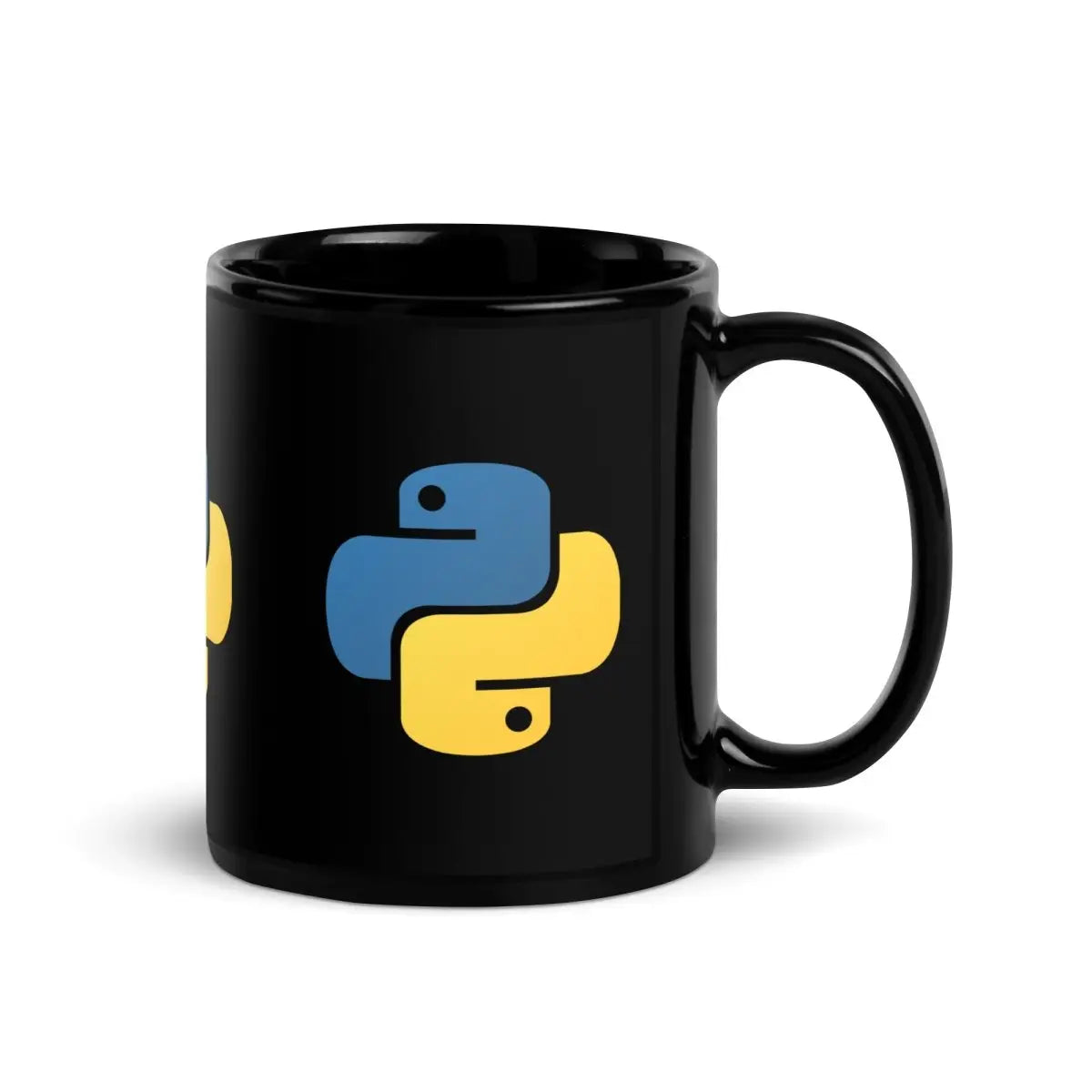 Python Icons Black Glossy Mug