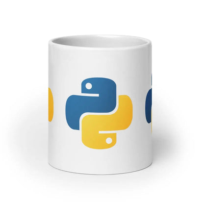 Python Icons on White Glossy Mug - 20 oz