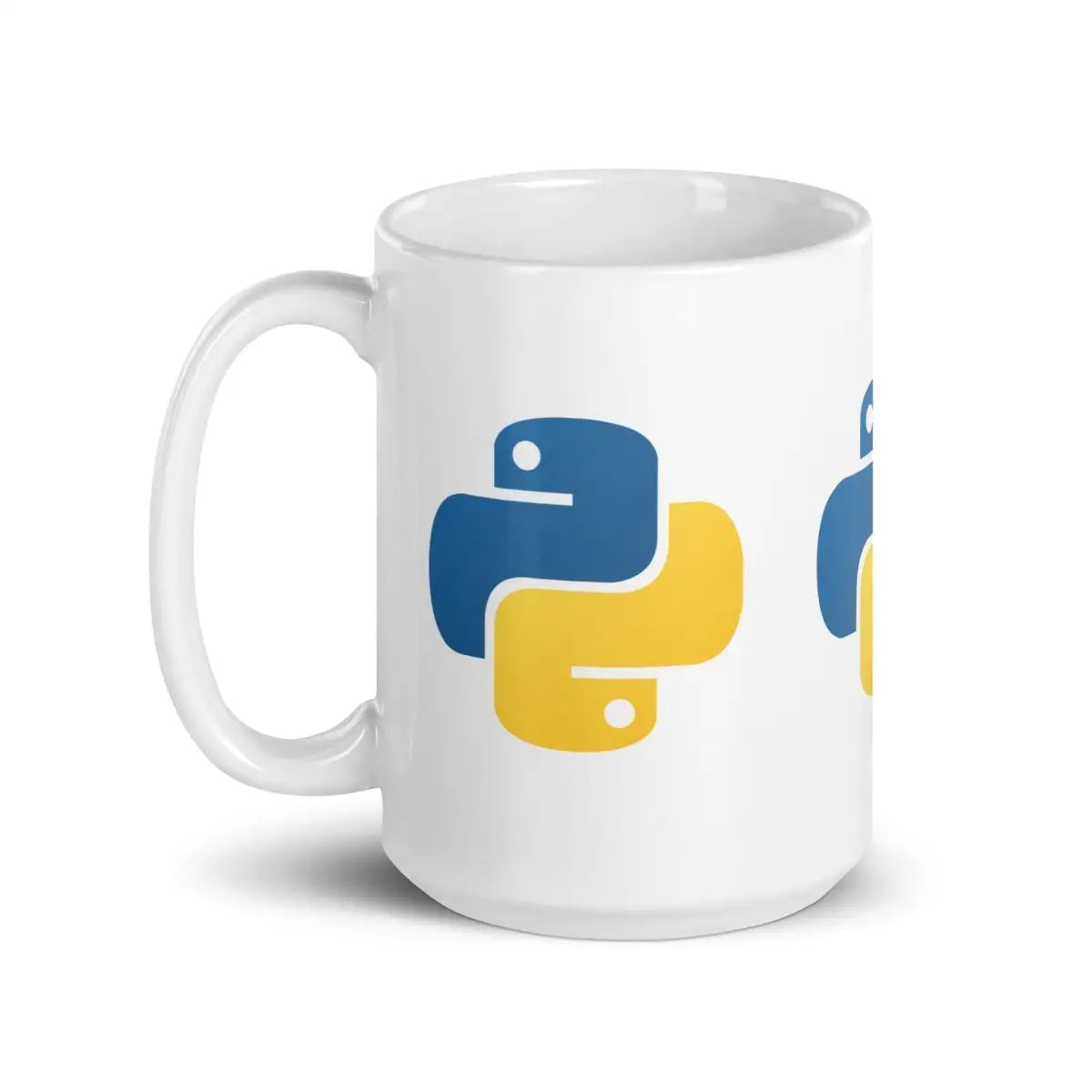 Python Icons on White Glossy Mug