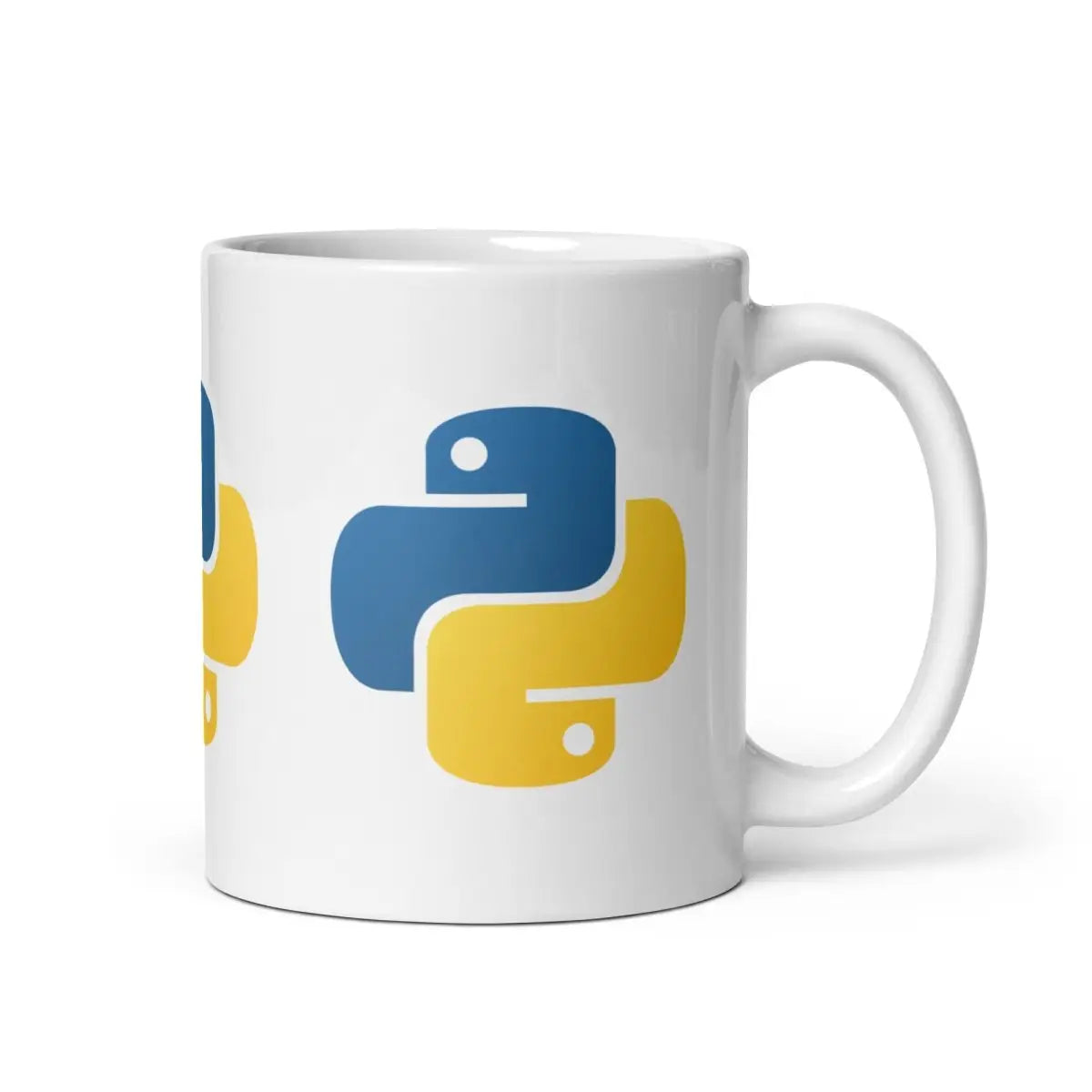 Python Icons on White Glossy Mug