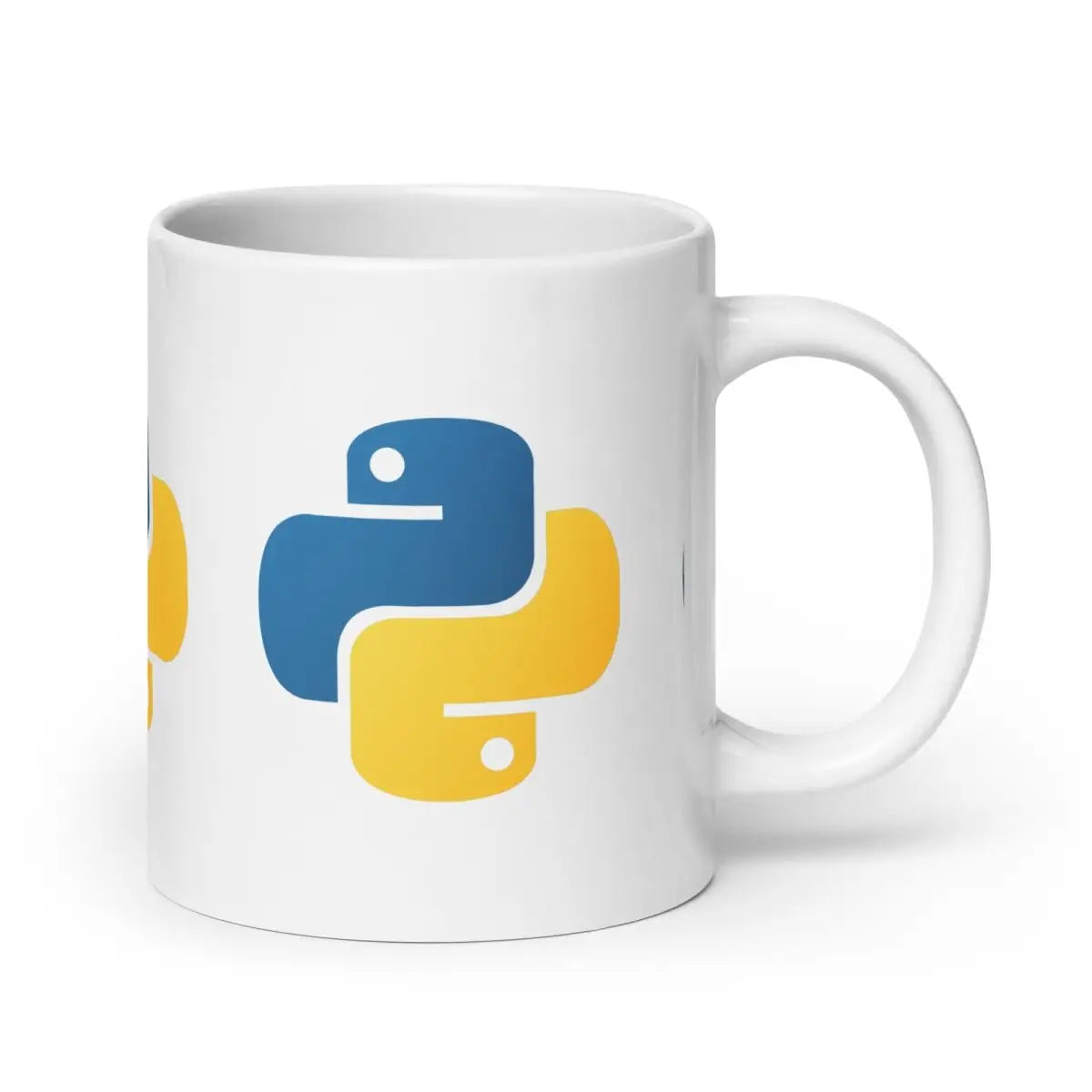 Python Icons on White Glossy Mug