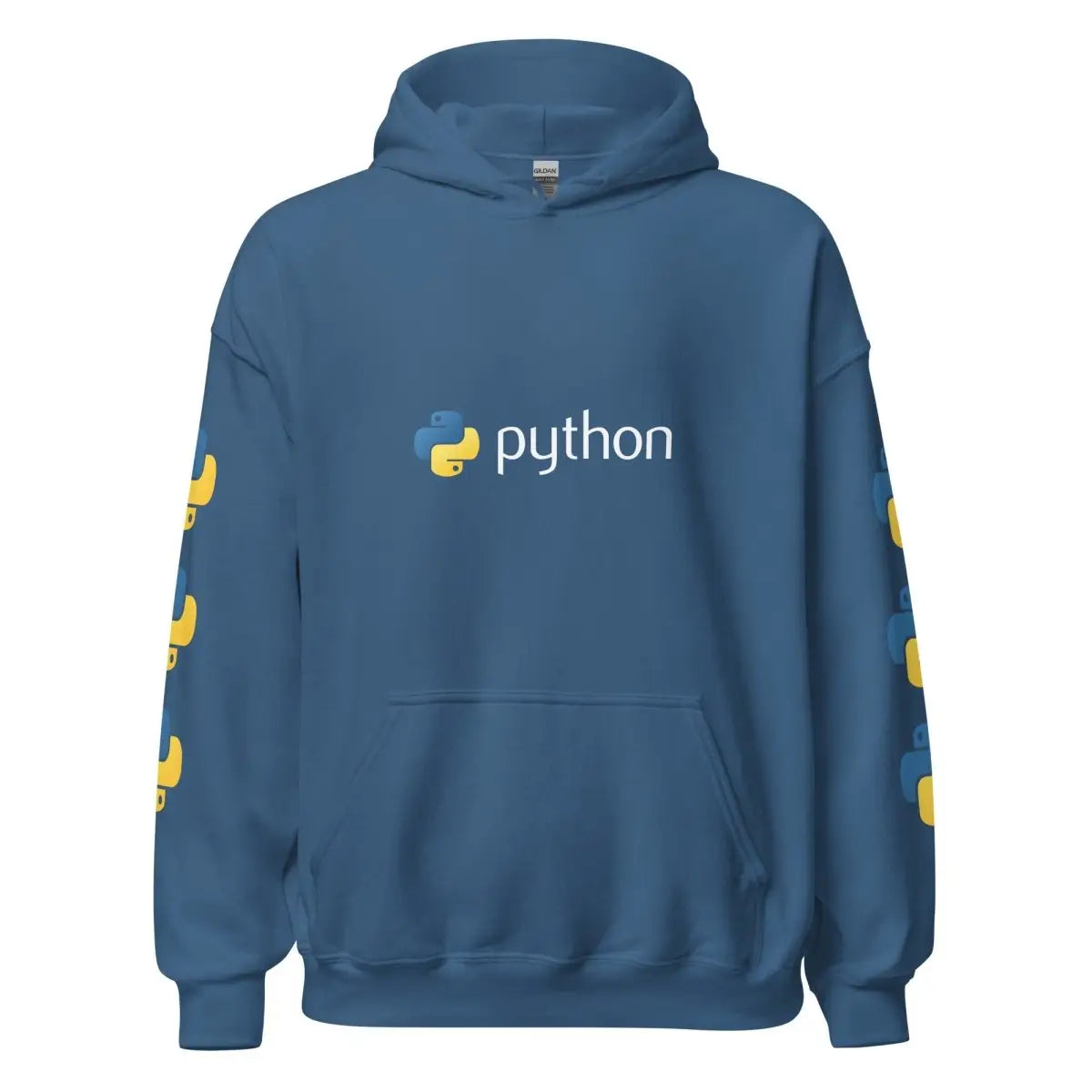 Python Logo and Icons Hoodie (unisex) - Indigo Blue / M