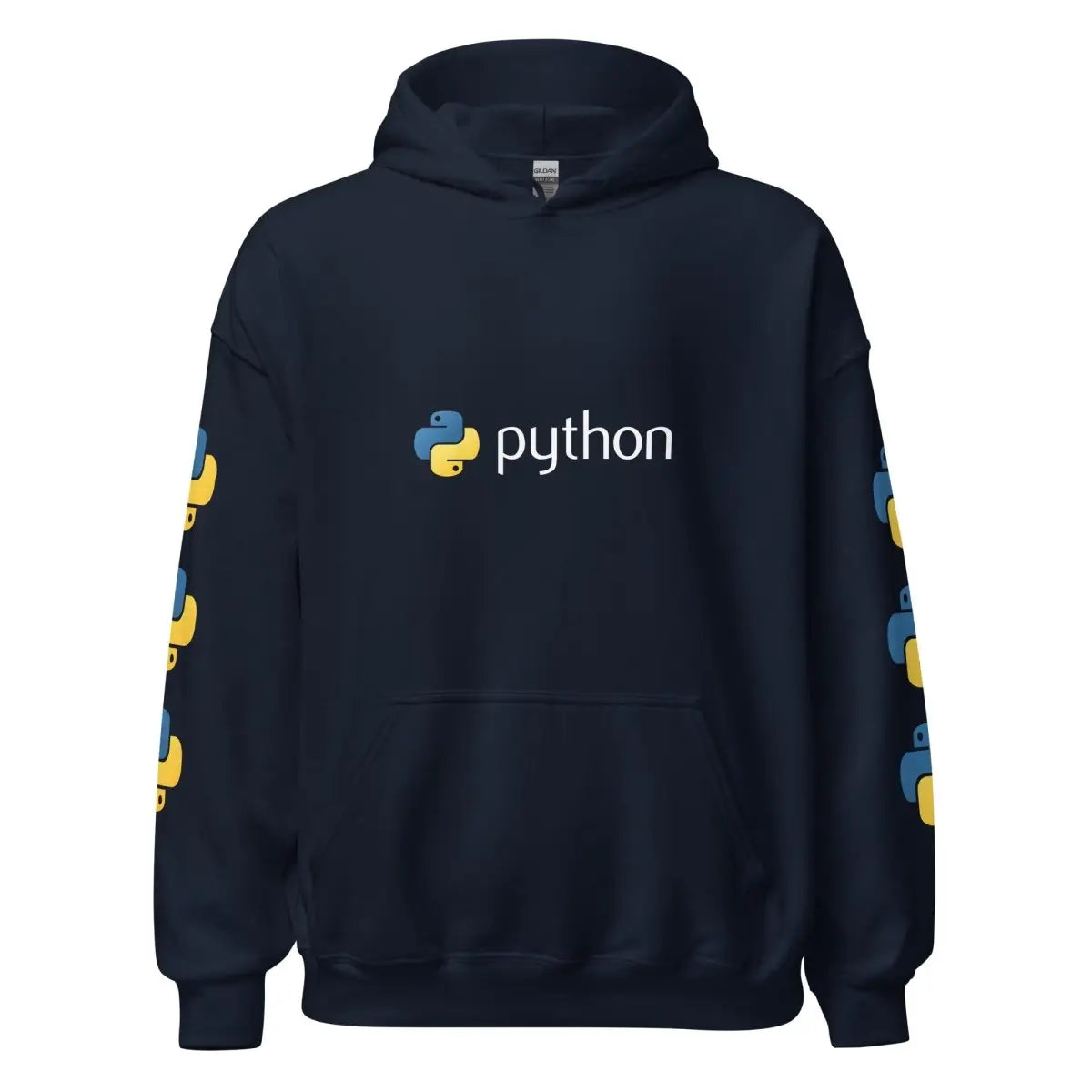 Python Logo and Icons Hoodie (unisex) - Navy / M