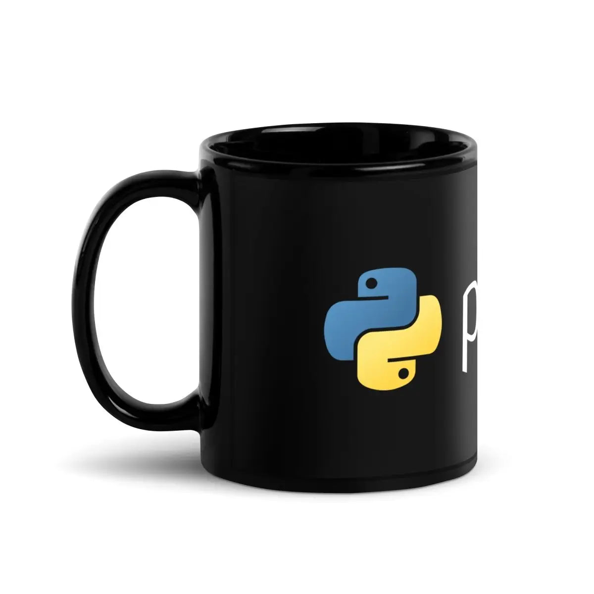 Python Logo Black Glossy Mug