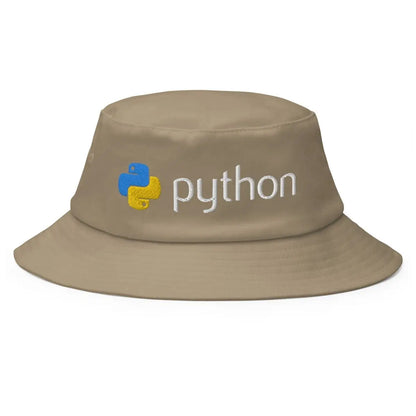 Python Logo Embroidered Bucket Hat - Khaki