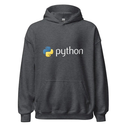 Python Logo Hoodie (unisex) - Dark Heather / M