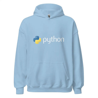 Python Logo Hoodie (unisex) - Light Blue / M